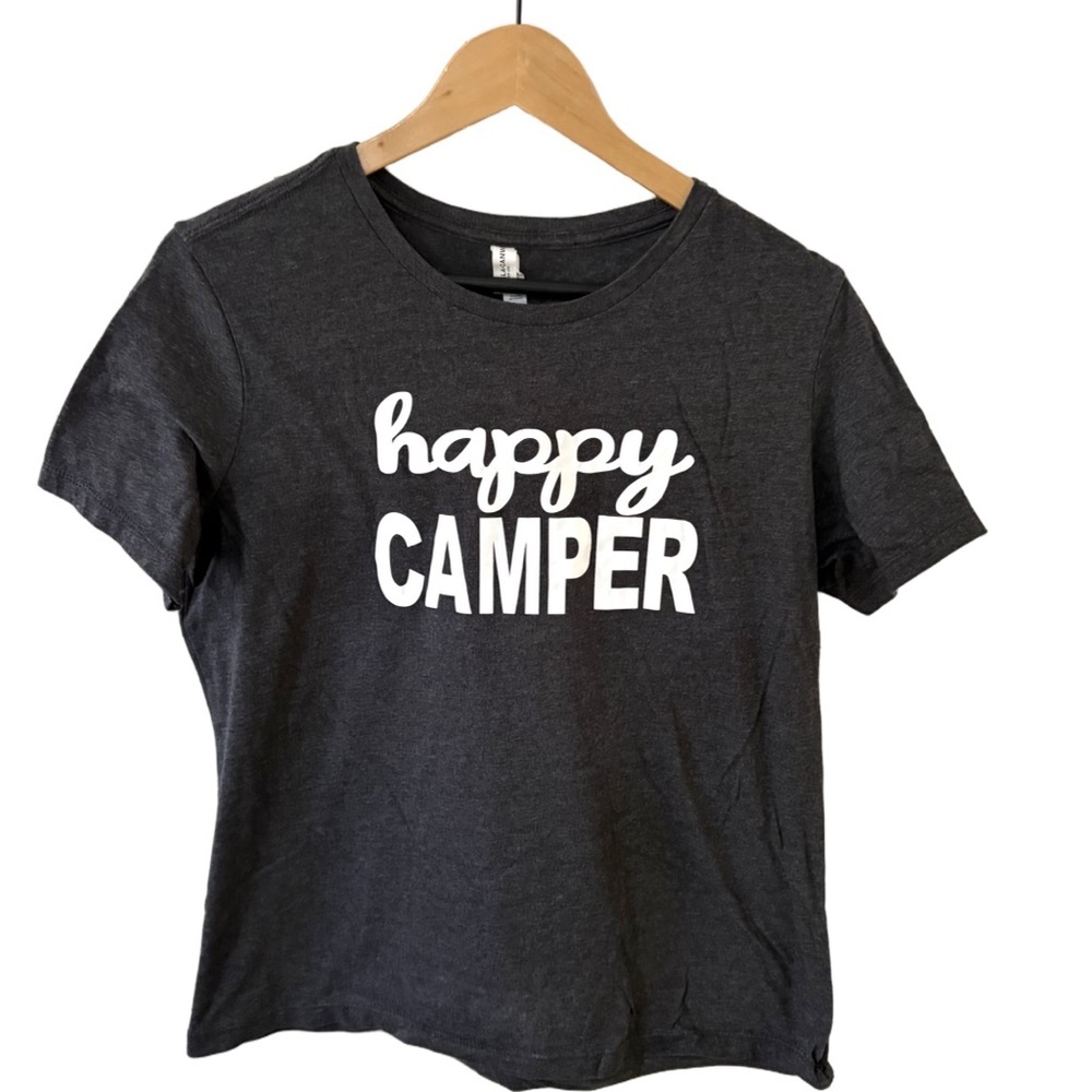 Bella + Canvas “Happy Camper” Graphic Tee – Women’s Large